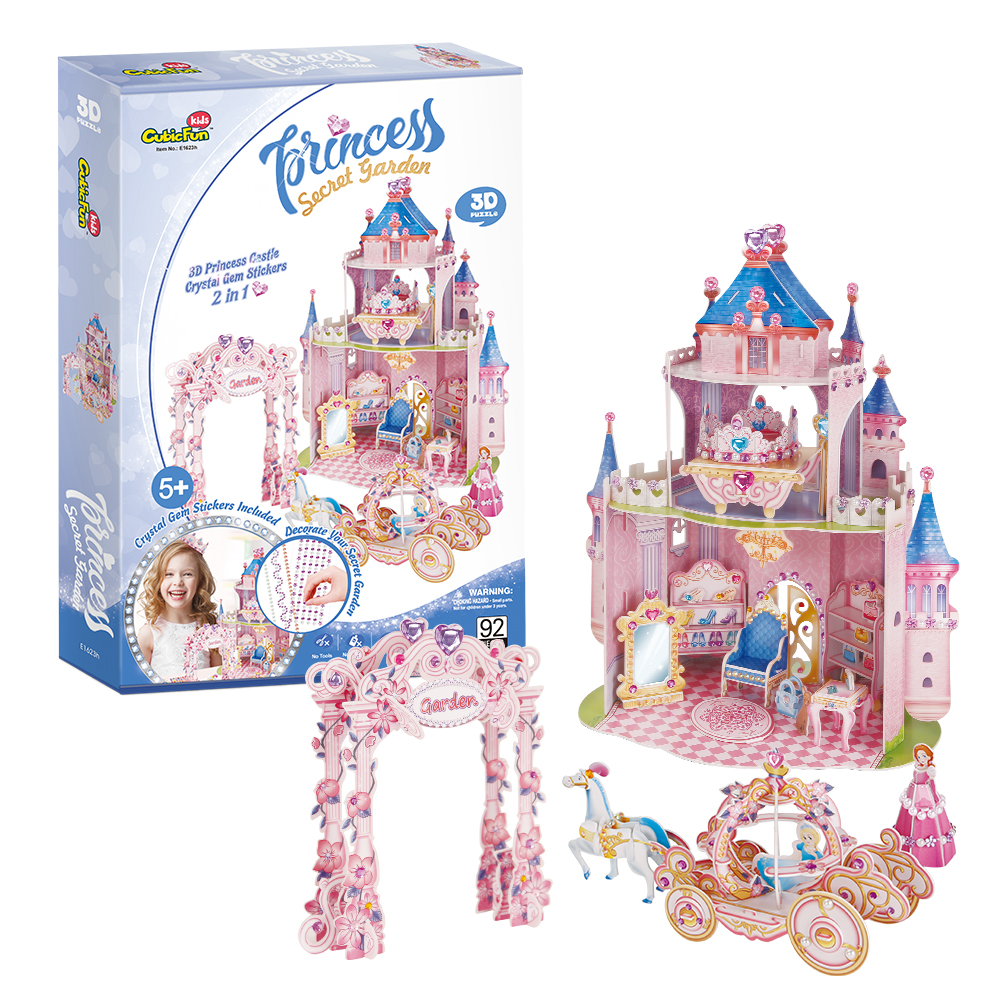 cubicfun-dollhouse-e1623h-princess-secret-garden-puzzle-3d image 1