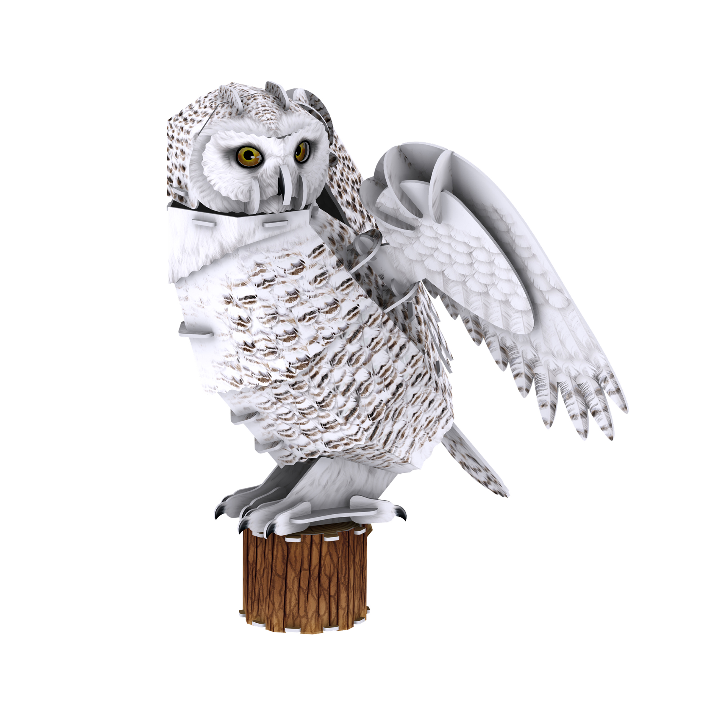 cubicfun-wild-animals-ds1079h-snowy-owl-puzzle-3d-chouette image 2