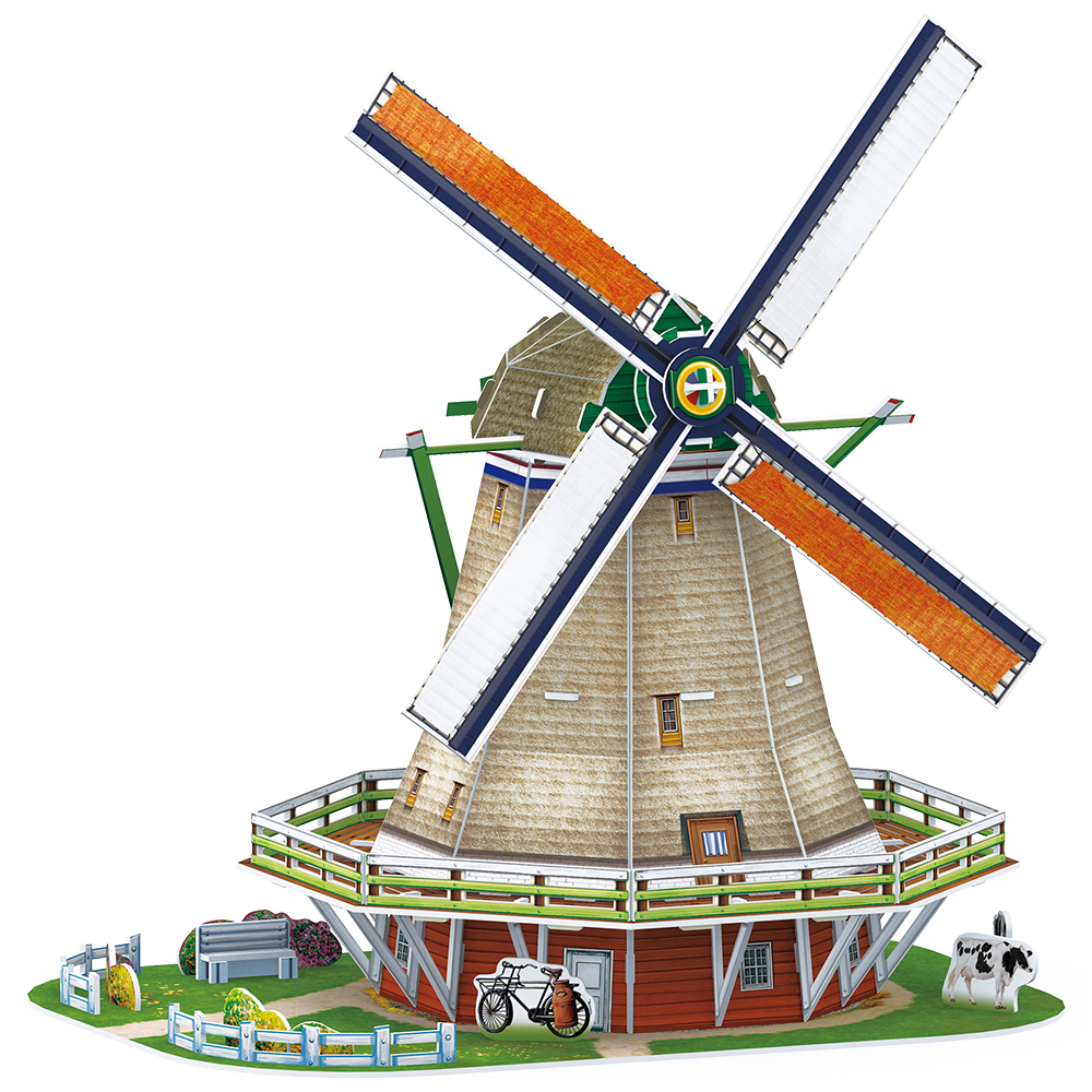 cubicfun-architecture-c089h-dutch-windmill-puzzle-3d-moulin image 2