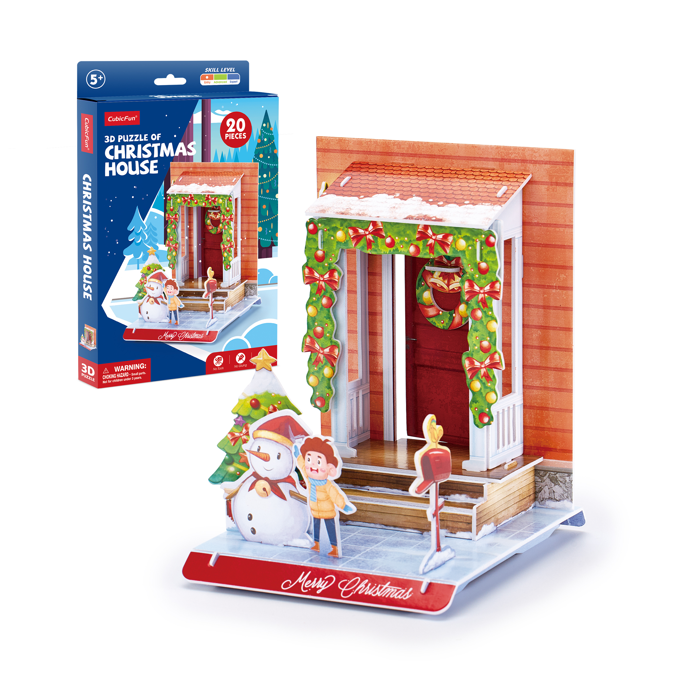 cubicfun-christmas-village-w3154h-puzzle-3d-maison-no-l image 1