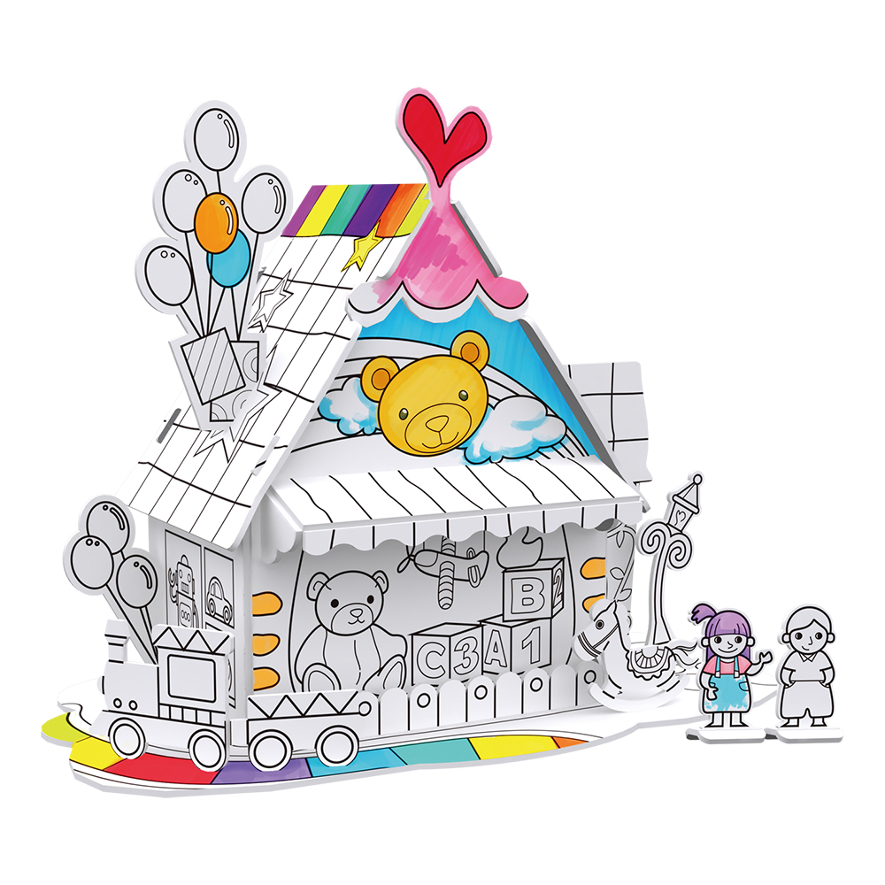 cubicfun-coloring-p693h-toy-house-puzzle-3d-colorier image 2
