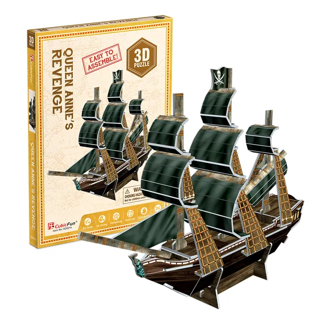 cubicfun-architecture-s3031h-queen-anne-s-revenge-puzzle-3d-mini image 1