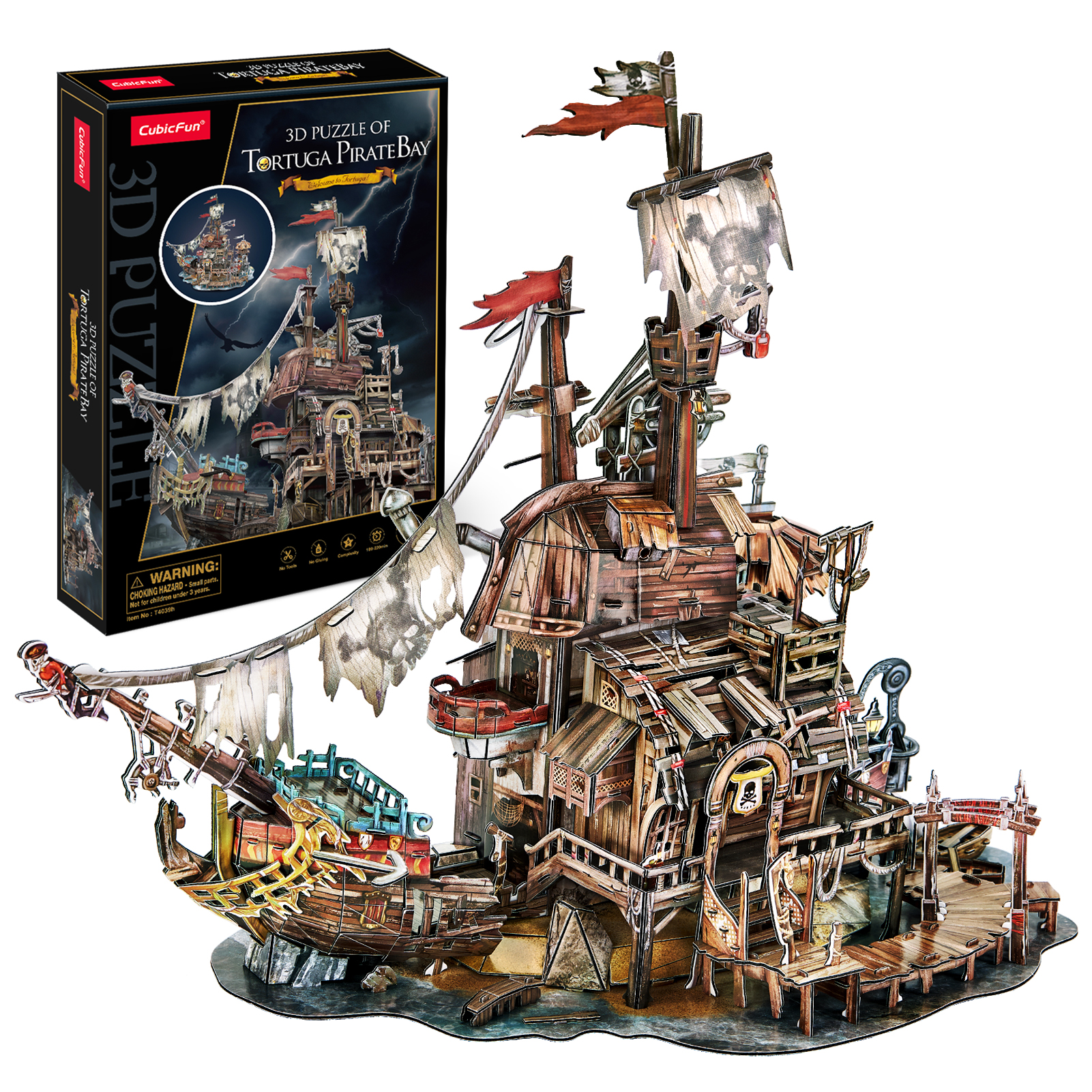 cubicfun-t4039h-tortuga-pirate-bay-puzzle-3d-218-pi-ces image 1