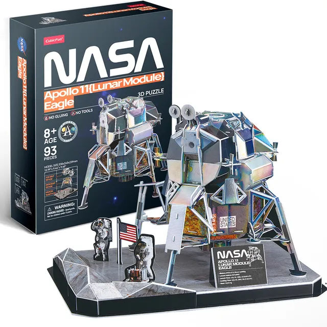 cubicfun-nasa-apollo-module-eagle-ds1058h-puzzle-3d image 1