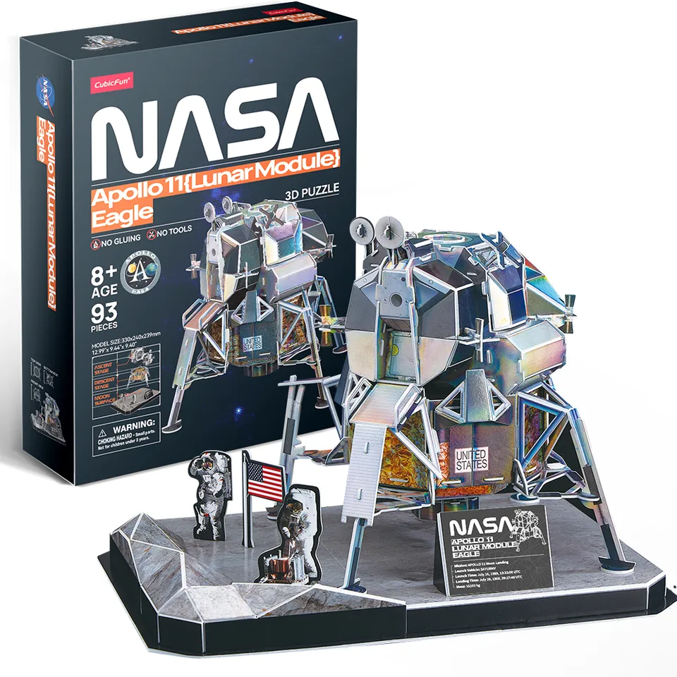 cubicfun-nasa-apollo-module-eagle-ds1058h-puzzle-3d image 1