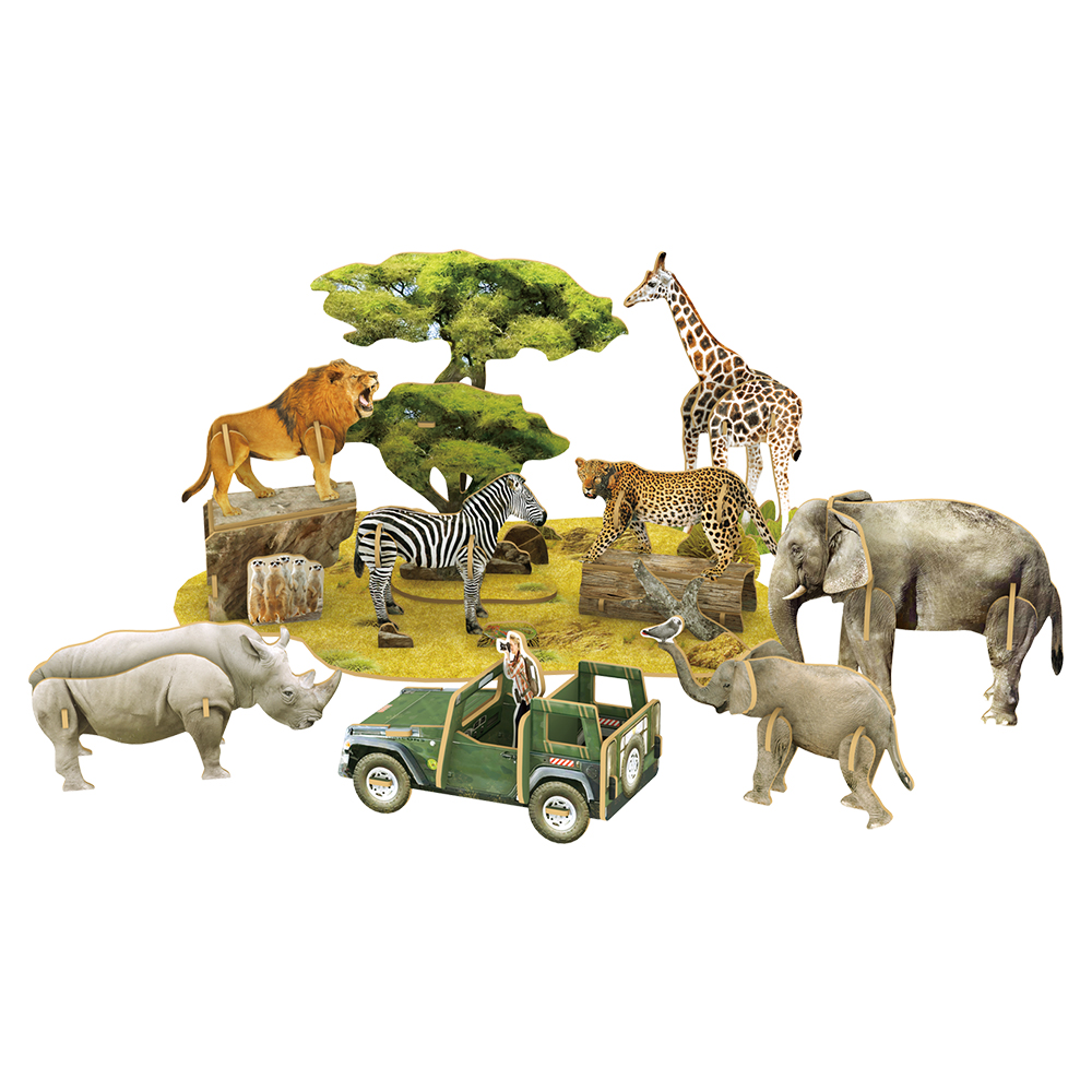cubicfun-explorer-ds0972h-african-wildlife-puzzle-3d-savane image 2