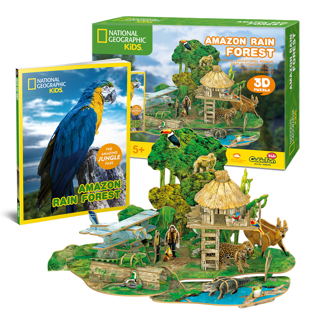 cubicfun-explorer-ds0979h-amazon-rain-forest-puzzle-3d-jungle image 1