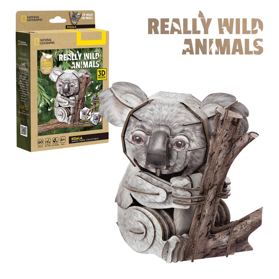 cubicfun-really-wild-animals-ds1176h-koala-puzzle-3d-animaux image 1