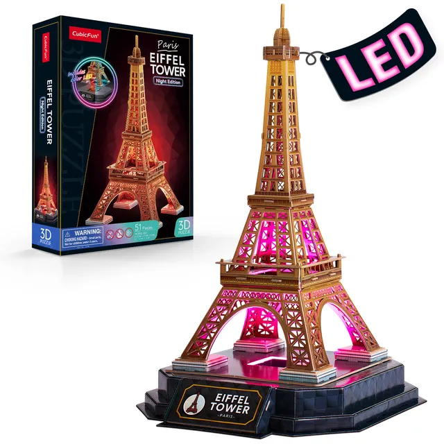 cubicfun-led-l534h-eiffel-tower-puzzle-3d-lumineux-paris image 1