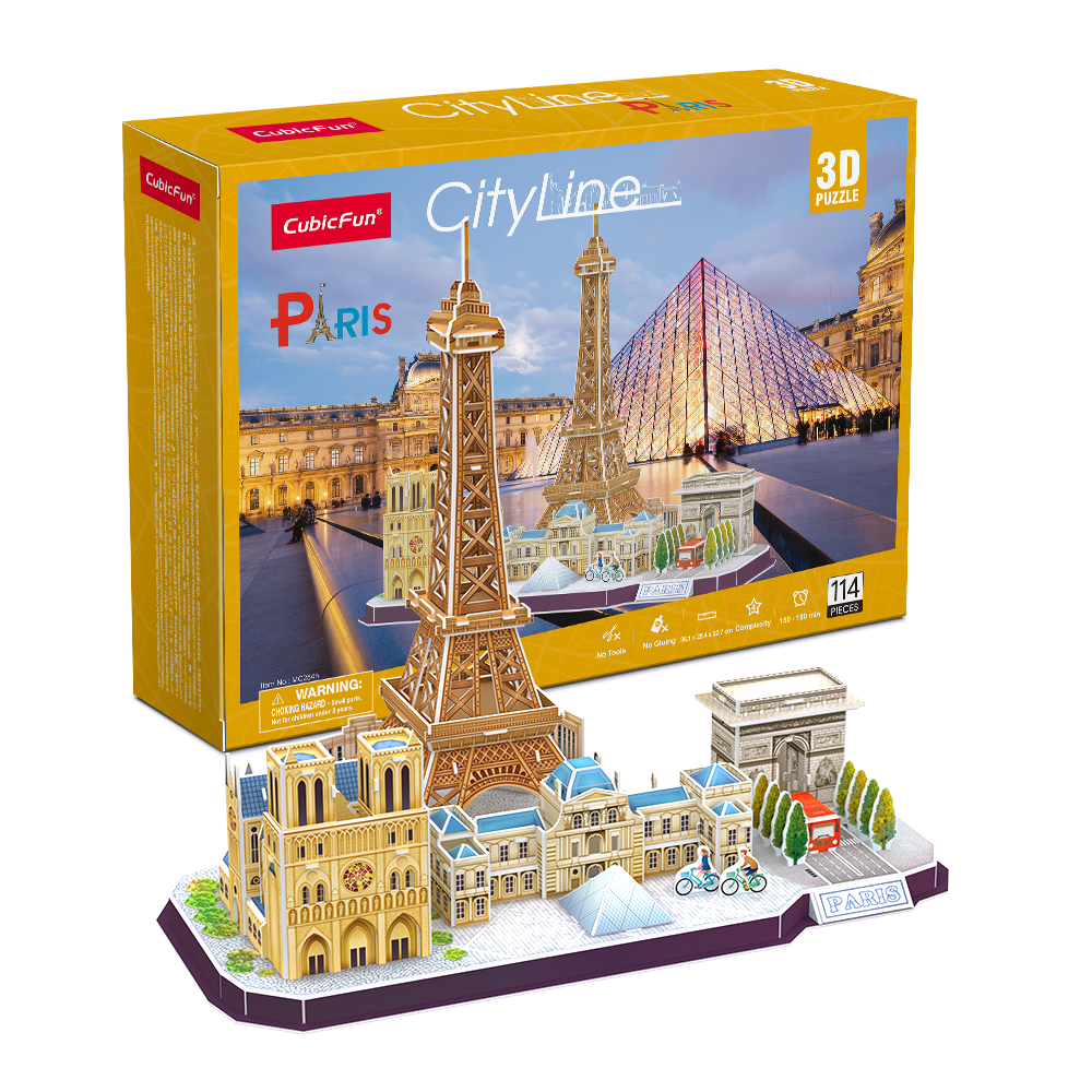 cubicfun-mc254h-city-line-paris-puzzle-3d-ville-sans-colle image 1