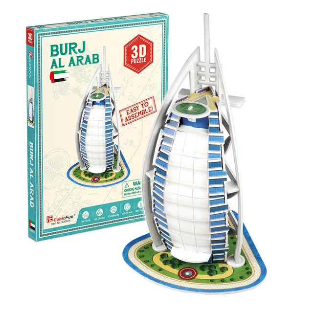 cubicfun-architecture-entry-s3007h-burj-al-arab-puzzle-3d image 1