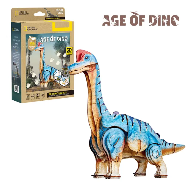 cubicfun-age-of-dino-ds1197h-brachiosaurus-puzzle-3d-dinosaure image 1