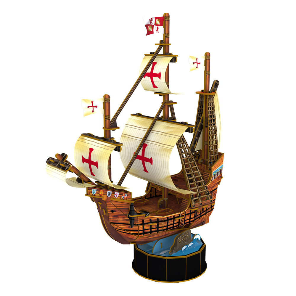 cubicfun-ships-t4031h-santa-maria-puzzle-3d-bateau image 2
