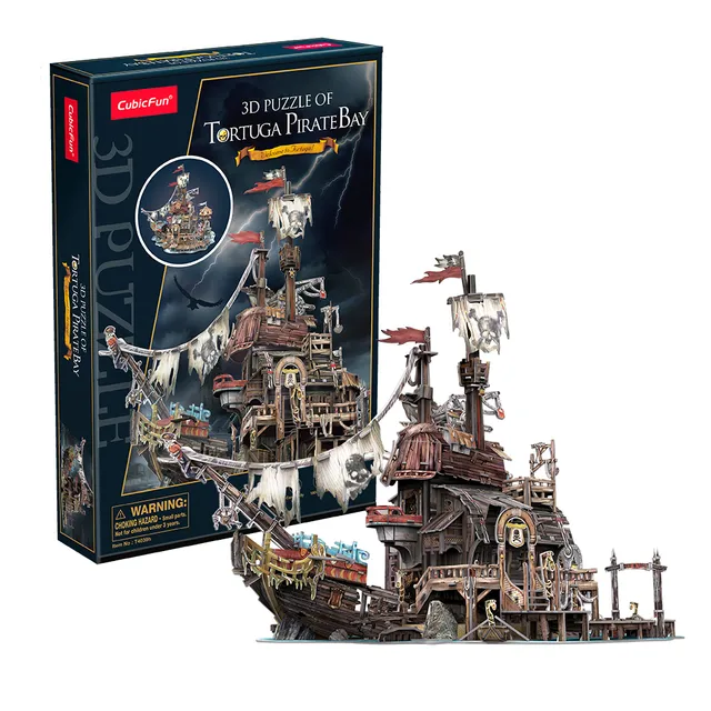 cubicfun-pirates-world-t4039h-tortuga-puzzle-3d-pirate image 1