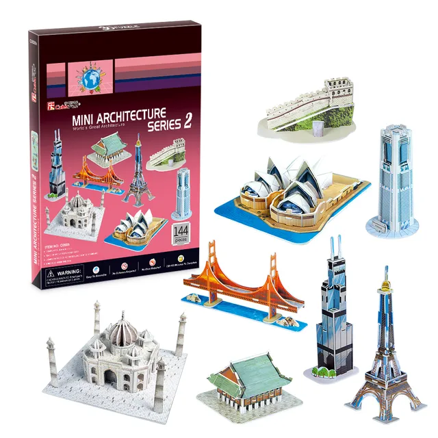 cubicfun-architecture-c058h-mini-series-2-puzzle-3d-lot image 1
