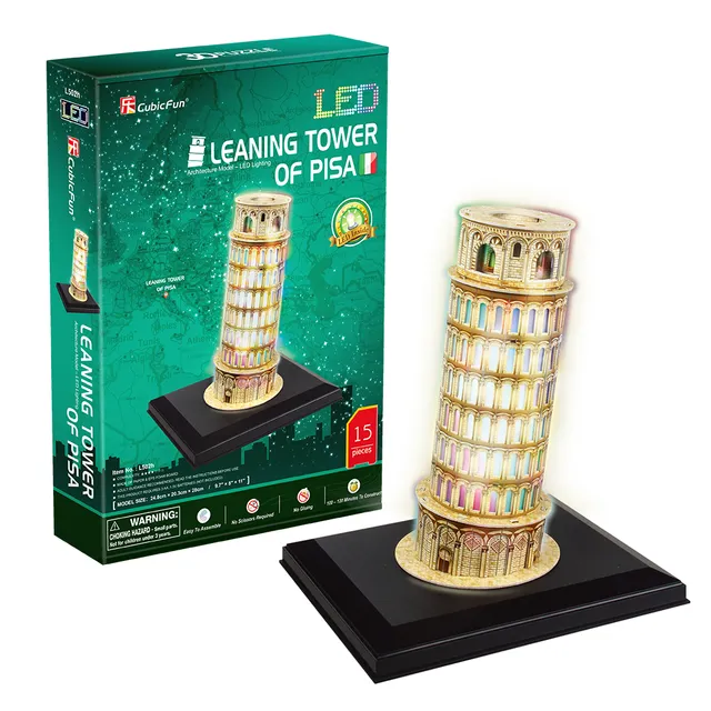 cubicfun-led-l502h-tour-de-pise-puzzle-3d-lumineux image 1