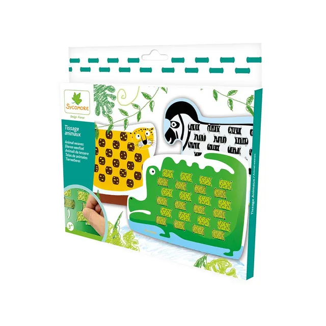 au-sycomore-lovely-box-cre4092-kit-tissage-animaux-jungle image 1