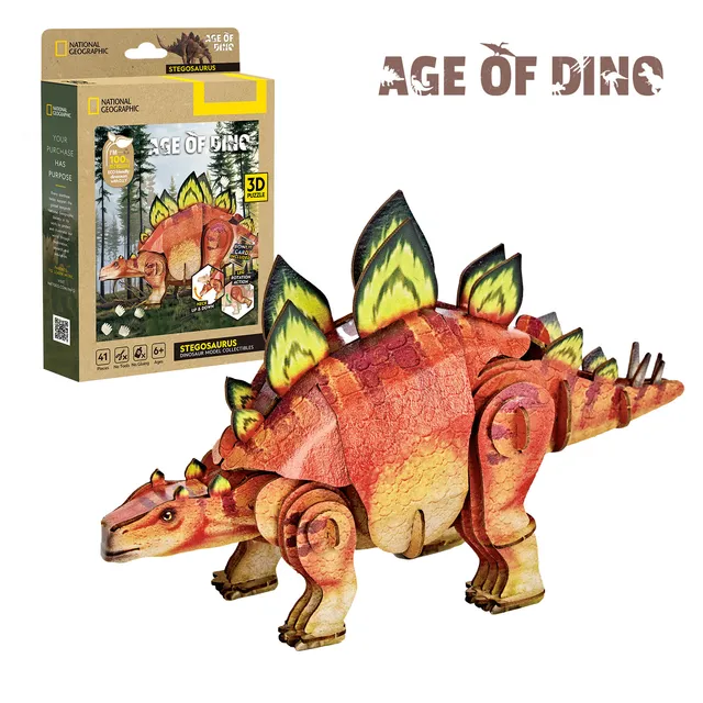 cubicfun-age-of-dino-ds1198h-stegosaurus-puzzle-3d-dino image 1
