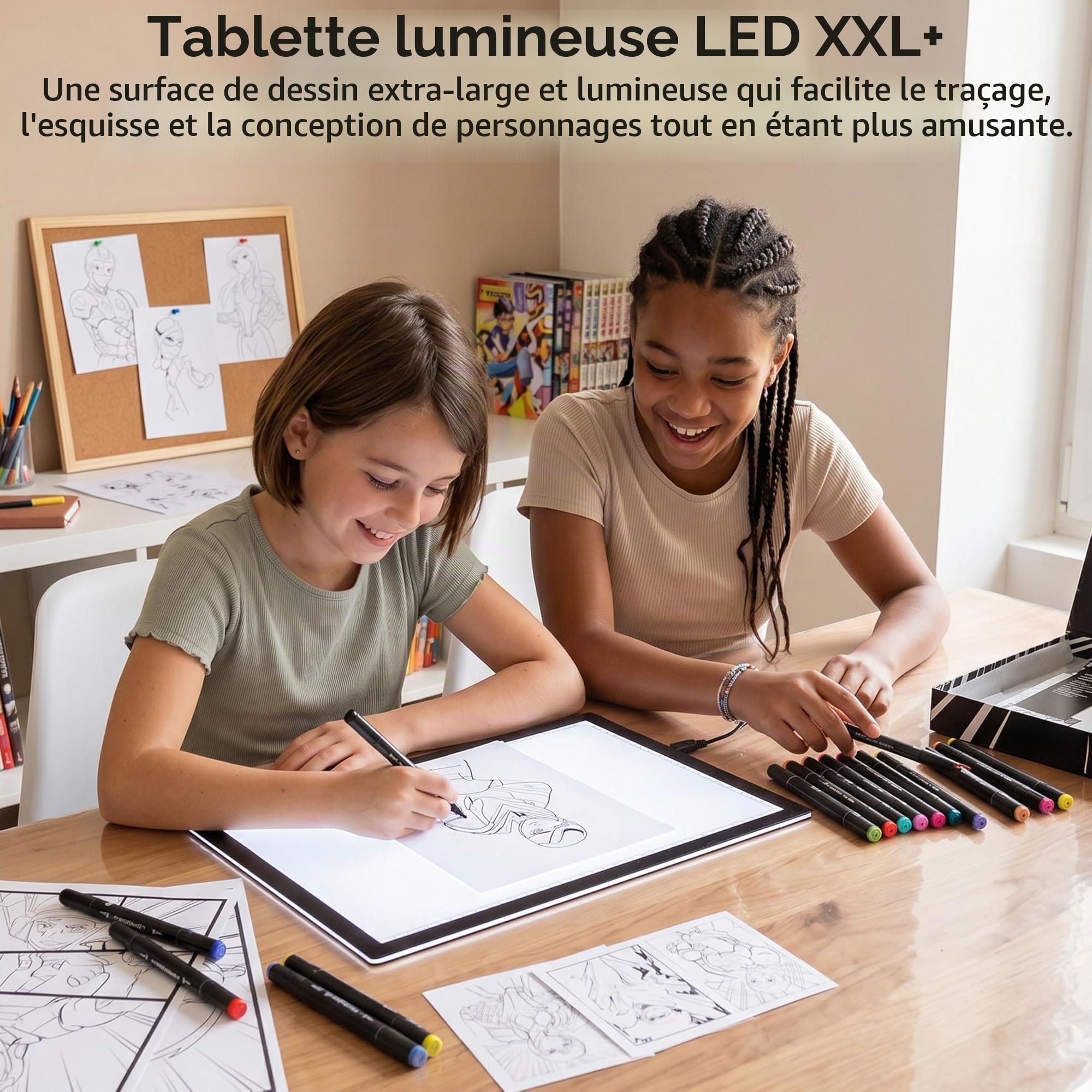 au-sycomore-artissimo-tablette-lumineuse-manga-xxl-kit-dessin-10-ans image 4