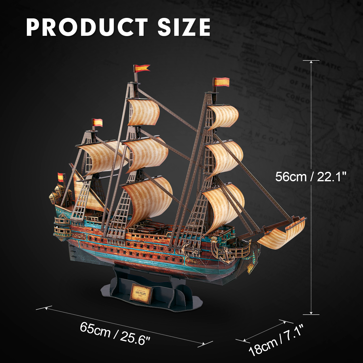 cubicfun-ships-vessels-t4017h-san-felipe-puzzle-3d-248-pi-ces image 6