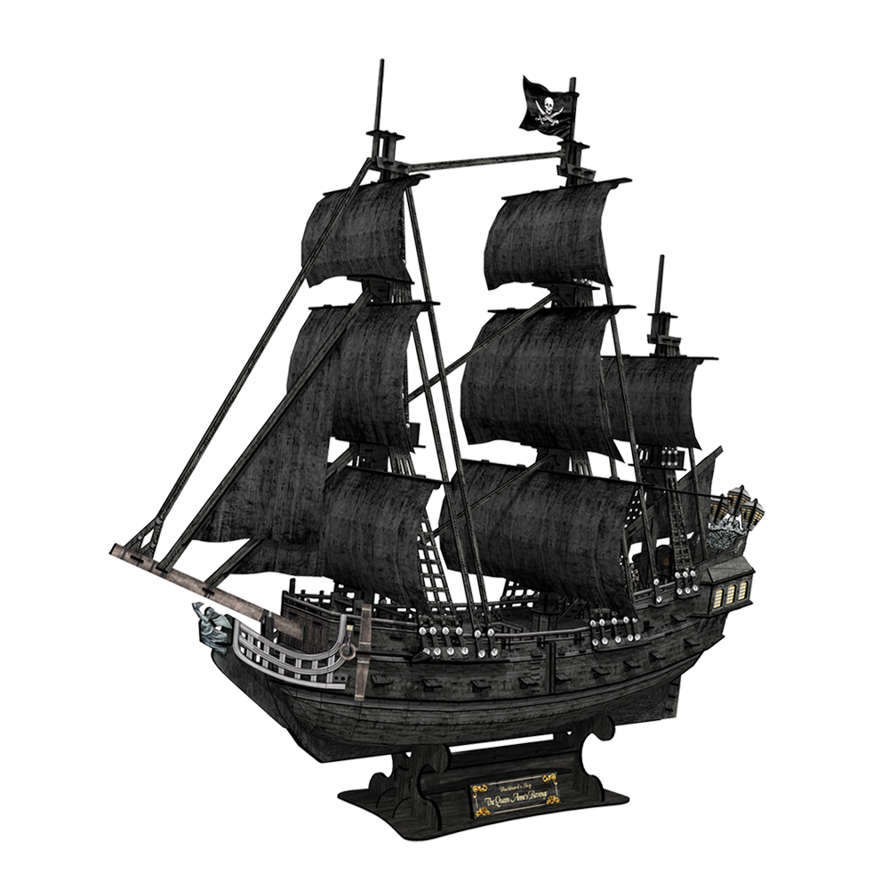 cubicfun-pirates-world-t4018h-queen-anne-s-revenge-puzzle-3d-bateau image 2