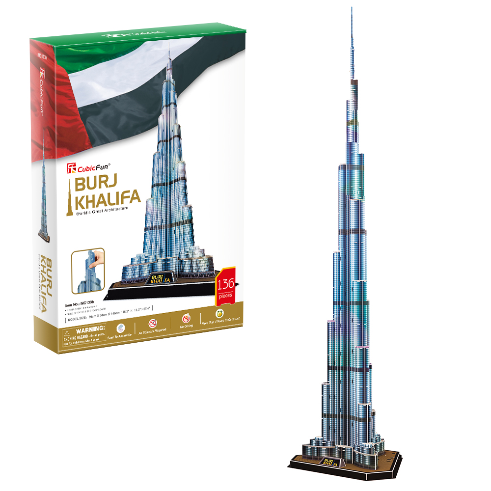 cubicfun-architecture-expert-mc133h-burj-khalifa-puzzle-3d image 1