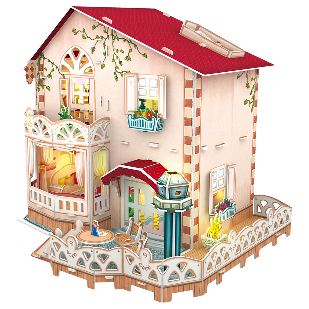 cubicfun-dollhouse-p634h-holiday-bungalow-puzzle-3d-maison image 2