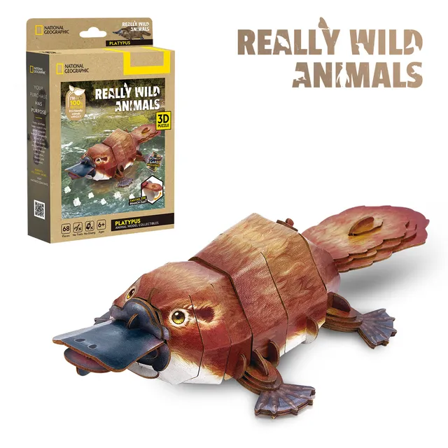 cubicfun-really-wild-animals-ds1184h-platypus-puzzle-3d-animal image 1