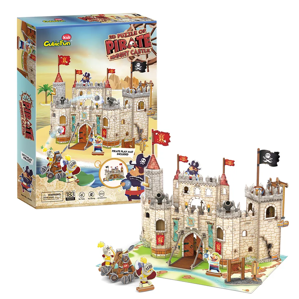 cubicfun-pirates-world-pirate-castle-p833h-puzzle-3d image 1