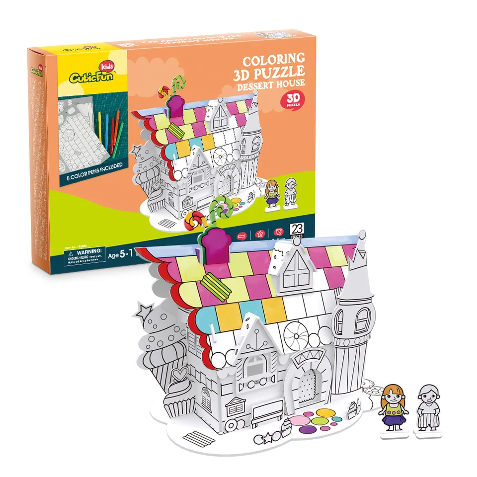 cubicfun-coloring-p688h-dessert-house-puzzle-3d-maison image 1