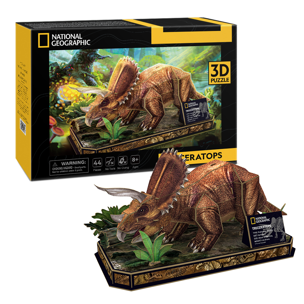 cubicfun-dino-puzzle-ds1052h-tric-ratops-puzzle-3d-dino image 1