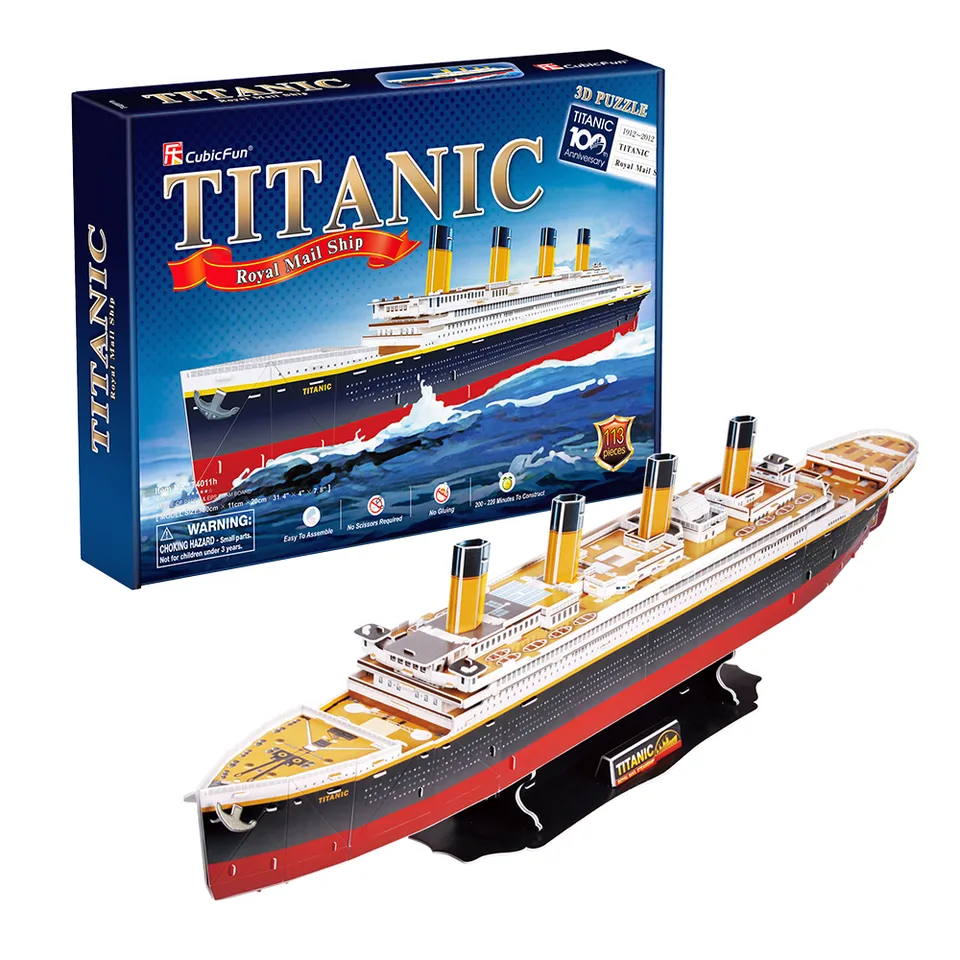 cubicfun-ships-t4011h-titanic-large-puzzle-3d-paquebot image 1