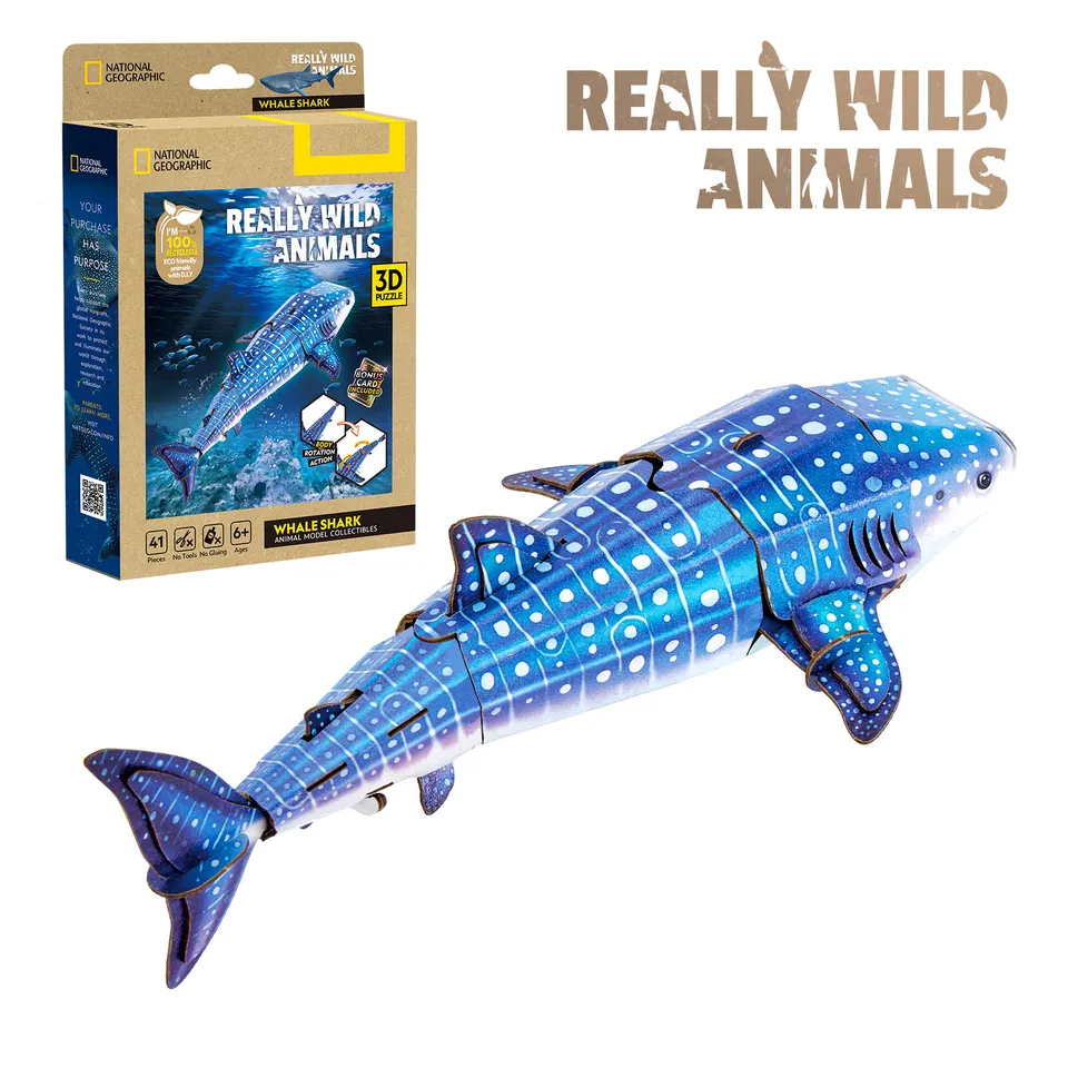 cubicfun-really-wild-ds1189h-requin-baleine-puzzle-3d-animal image 1