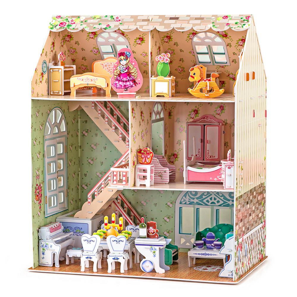 cubicfun-dollhouse-p645h-dreamy-dollhouse-puzzle-3d-maison image 2