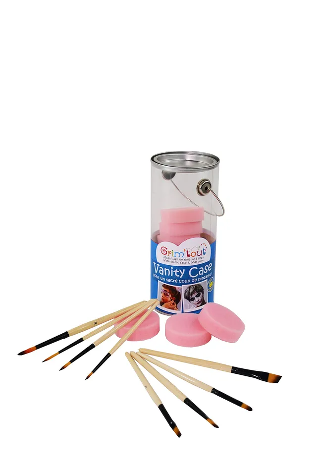 grim-tout-indispensables-kit-maquillage-vanity-8-ponges-8-pinceaux image 1