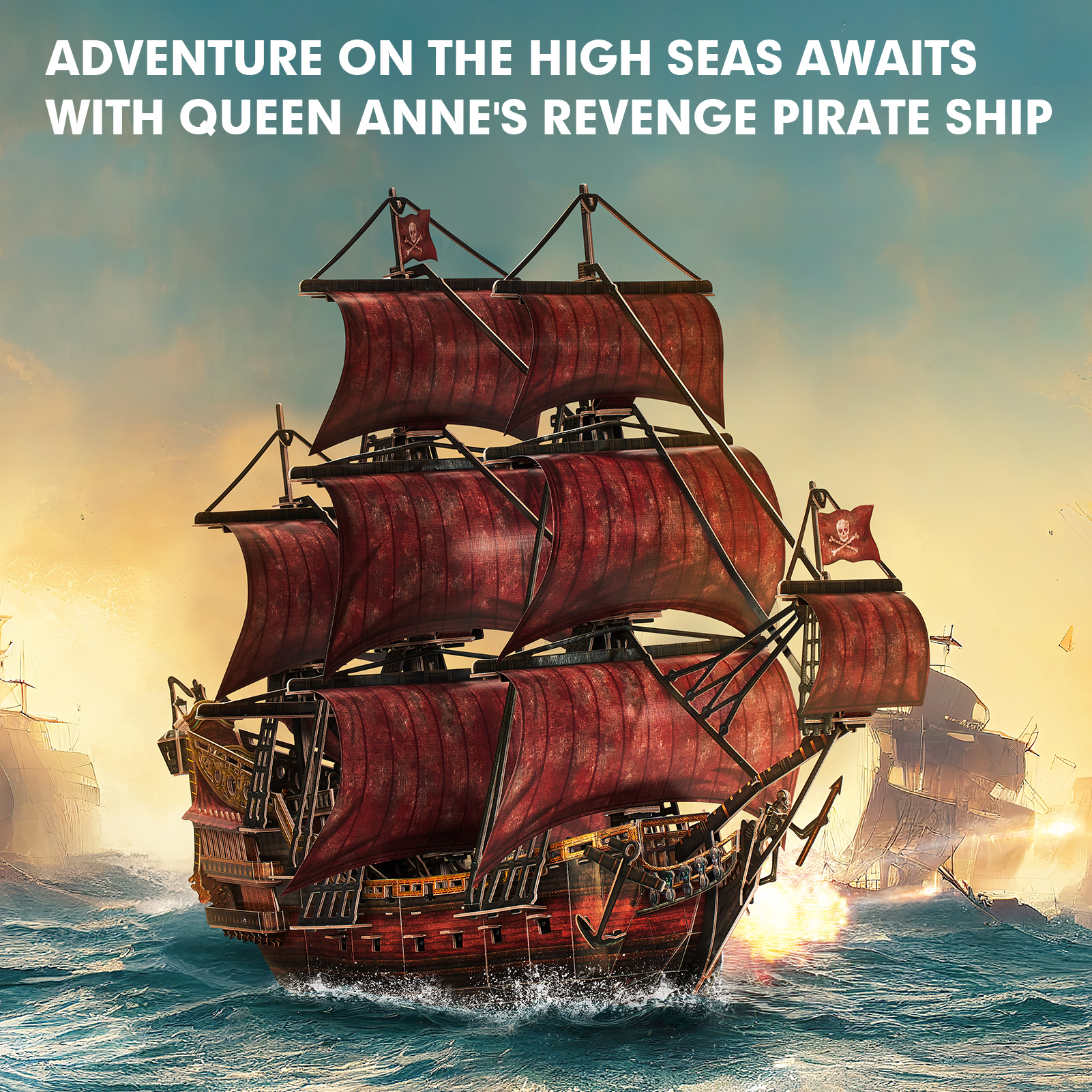 cubicfun-pirates-t4040h-queen-anne-s-revenge-puzzle-3d-391-p image 2