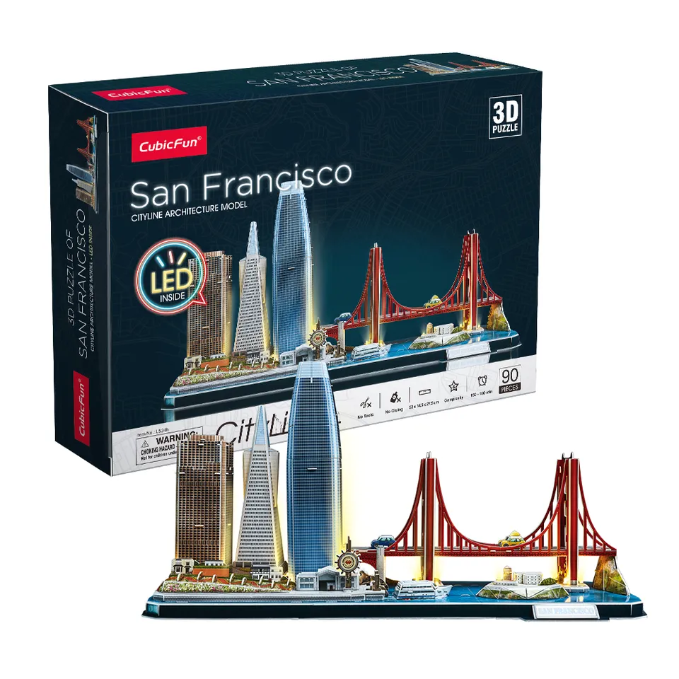 cubicfun-led-lighting-l524h-san-francisco-puzzle-3d-lumineux image 1
