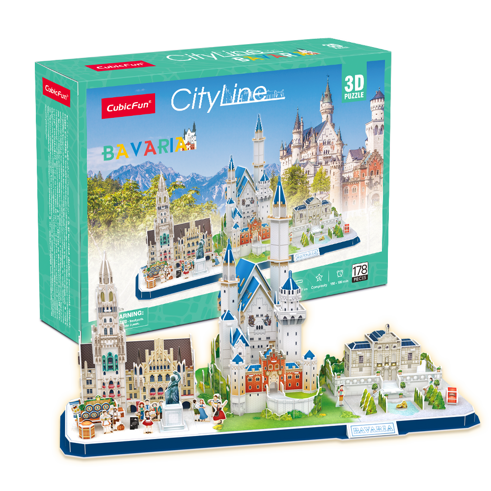 cubicfun-city-line-mc267h-bavaria-puzzle-3d-ville image 1